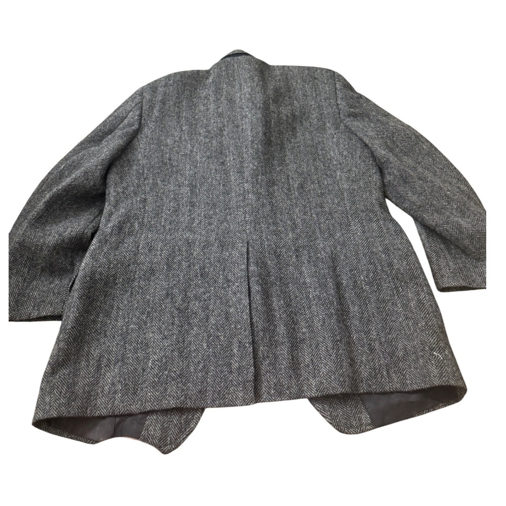 Brooks Brothers BrooksTweed Grey Herringbone Shetland Wool Blazer Sport Coat 43R - Picture 2 of 9
